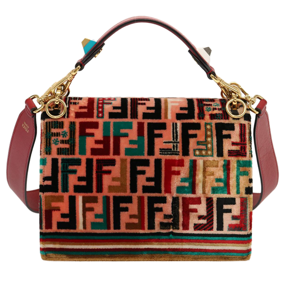 FENDI Zucca Canvas Canai Hand Bag 2way Pink Red Auth 69973A - Picture 2 of 16